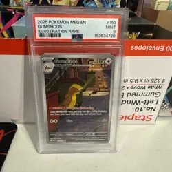 2025 POKEMON MEG EN-MEGA EVOLUTION ILLUSTRATION RARE #153 GUMSHOOS PSA 9 - Image 1