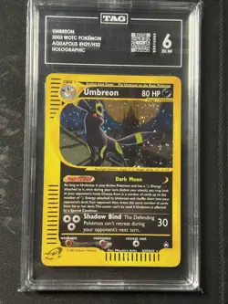 2003 Pokemon Aquapolis #H29 Umbreon Holo - TAG 6 EX-MT - Image 1
