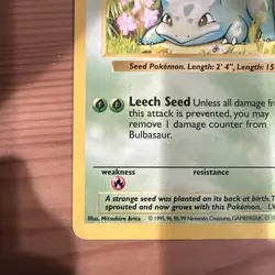 Bulbasaur | Pokemon 1999 | (Shadowless) Non Holo # 44/102 - Image 4