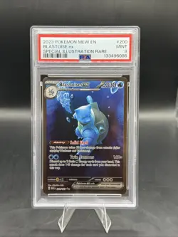 Blastoise ex 200/165 SV 151 Special Illustration Rare Holo English PSA 9 - Image 1