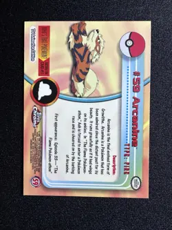 2000 Topps Chrome Pokemon Series 1 #59 Arcanine - Image 2