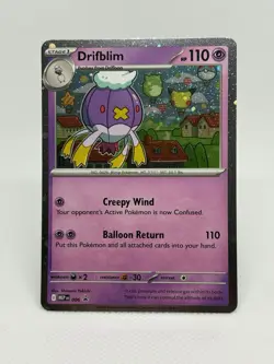 POKEMON DRIFBLIM 006 BLACK STAR PROMO COSMOS HOLO WITH SWIRL MEGA EVOLUTION NM - Image 1
