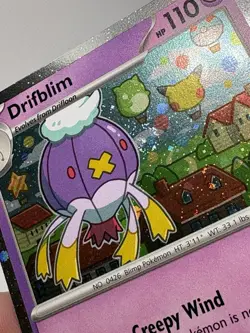 POKEMON DRIFBLIM 006 BLACK STAR PROMO COSMOS HOLO WITH SWIRL MEGA EVOLUTION NM - Image 3