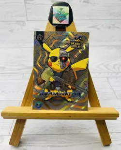 Pikachu as Terminator Cosplay Box Hit Gold Non- Pokemon Fan Art Holyday Edition - Image 1