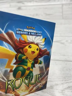 Pikachu as Rogue #T1 Rare Holo Foil Heroes & Villains (non-Pokemon fan art) - Image 5