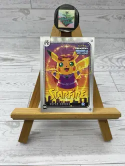 Pikachu as Starfire DC Lazer Holo Heroes & Villains Non-Pokemon Fan Art - Image 1