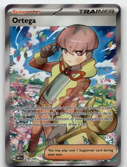 ORTEGA 219/197 ULTRA RARE OBSIDIAN FLAMES POKEMON NEAR MINT - Image 1