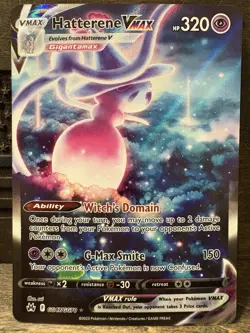 Pokemon TCG Hatterene VMAX GG47/GG70 Crown Zenith: Galarian Gallery - NM - Image 1