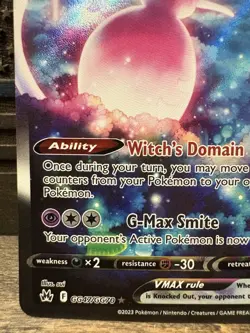 Pokemon TCG Hatterene VMAX GG47/GG70 Crown Zenith: Galarian Gallery - NM - Image 4