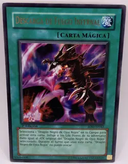 Yu-Gi-Oh! Inferno Fire Blast 1st Edition Spanish Moderately Played - Image 1