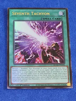 Seventh Tachyon Ultra Rare Foil 1st Ed BLGG-EN126 Spell Card Yu-Gi-Oh! - Image 1