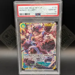 2025 One Piece Japanese A Fist Of Divine Speed Monkey D. Luffy OP11-118 PSA 10 - Image 1