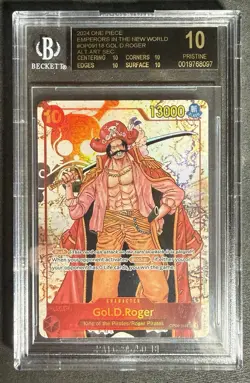 2024 One Piece Emperors World Alt Art OP09118 Gol D. Roger BGS 10 BLACK LABEL - Image 1