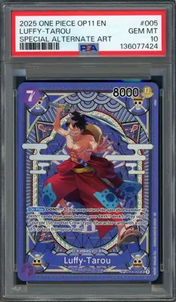 PSA 10 Luffy-Tarou (SP Alt Art) A Fist of Divine Speed ST18-005 EN One Piece B16 - Image 1