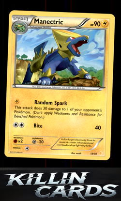 Manectric (13) 13/30 Pokemon Common XY Trainer Kit: Pikachu Libre & Suicune Card - Image 1