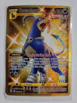 Pokemon TCG Houndoom Card 179/163 Battle Styles Gold Secret Rare - Image 1