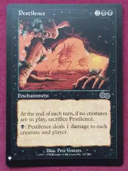 Magic The Gathering MYSTERY BOOSTER MB1 PESTILENCE black card MTG - Image 1