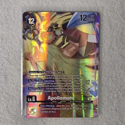 Digimon Card Apollomon BT25-018 Alternate Art SR RAW UNGRADED Dual Revolution - Image 1