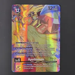 Digimon Card Apollomon BT25-018 Alternate Art SR RAW UNGRADED Dual Revolution - Image 3