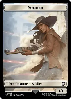 Soldier (0004) Treasure (0019) Double-Sided Token - Universes Beyond: Fallout - Image 1