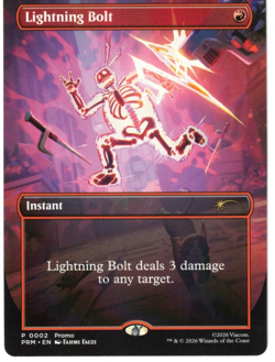 MTG LIGHTNING BOLT BORDERLESS STANDARD SHOWDOWN PROMO TMNT - Image 1