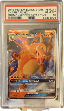 2019 POKEMON SM BLACK STAR CHARIZARD GX PROMO HIDDEN FATES TINS #SM211 PSA 10 - Image 3