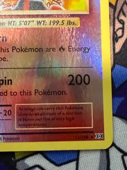 2016 Pokemon XY Evolutions Charizard Reverse Holo #11/108 - Image 2