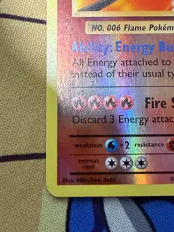 2016 Pokemon XY Evolutions Charizard Reverse Holo #11/108 - Image 3