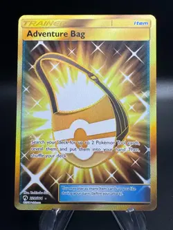 Pokemon Lost Thunder ADVENTURE BAG Gold Secret Rare Full Art #228/214 - Image 1
