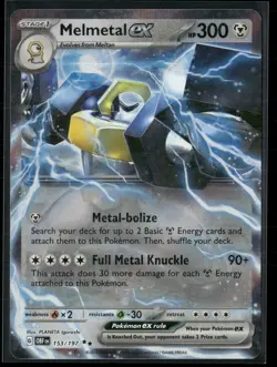 Pokemon - Melmetal ex 153/197 Double Rare Obsidian Flames NM - Image 1