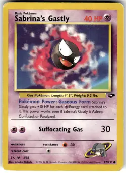 Sabrina's Gastly 97/132 Gym Challenge Pokemon MP Fast Ship - Image 1