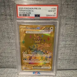 Pokemon Terapagos ex Hyper Rare Holo Sv: Prismatic Evolutions 180/131 PSA 10 - Image 1