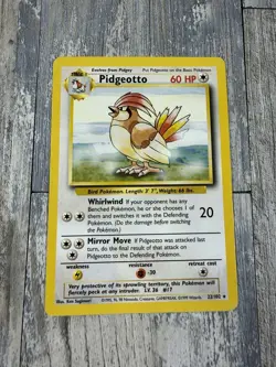 Pidgeotto 22/102 Rare Regular Base Set Unlimited Pokemon English - Image 1