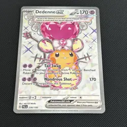 Dedenne ex Ultra Rare Holo SV02: Paldea Evolved 239/193 NM POKEMON TCG - Image 1