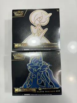 Pokemon Center Mega Evolution Elite Trainer Box Lot of 2 Lucario & Gardevoir - Image 1