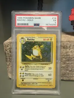 PSA 5 1999 Pokemon Holo Lot (3) Raichu 14/102 Vileplume 15/64 Hitmonchan - Image 3