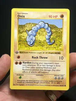 Pokemon TCG Onix 056/102 Base Set (Shadowless) 1st Edition LP - Image 1