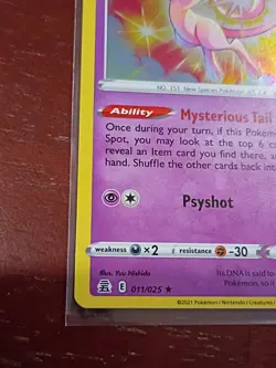 Pokemon Mew 011/025 Holo Rare Celebrations Near Mint TCG 25th Anniversary - Image 3