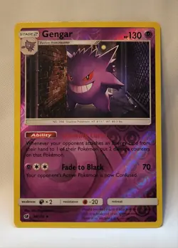 Pokemon TCG Gengar 38/111 Sm-Crimson Invasion Reverse Holo HP 130 - Image 2