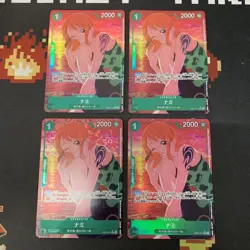 One Piece Trading Card Nami R Parallel EB02017 Near Mint Single Card - Image 1