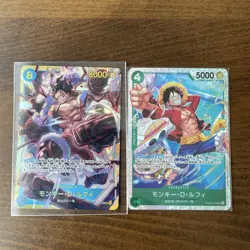 One Piece Trading Card Monkey D Luffy OP11118 SEC SR Sleeve - Image 1