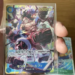 One Piece Trading Card Monkey D Luffy OP11118 SEC SR Sleeve - Image 2