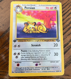 1st EDITION Persian #42/64 RARE Pokemon Card 1995 - Image 1