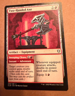 Two-Handed Axe 203 UC Commander Legends: Battle for Baldur's Gate NM Unplayed - Image 1