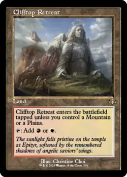 1 x Clifftop Retreat - Retro Frame - Dominaria Remastered - NM-Mint - MTG - Image 1