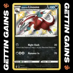 Galarian Linoone - SV079/SV122 - Baby Shiny - Shining Fates - Pokemon - NM/M - Image 1