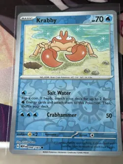 KRABBY - 098/165 - POKEMON 151 MEW ENGLISH - REVERSE HOLO - NM - Image 1