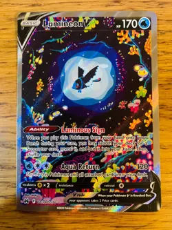 N-MINT! Lumineon V GG39/GG70 Crown Zenith Galarian Gallery Pokemon Card! - Image 1