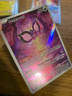 NM! Pecharunt SVP 129 Shrouded Fable ETB Black Star Promo Pokemon Card! - Image 3