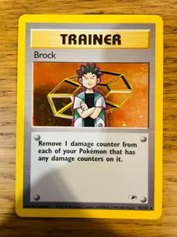 Brock Trainer (15/132) Holo Gym Heroes Pokemon Card! FREE P&P! - Image 2
